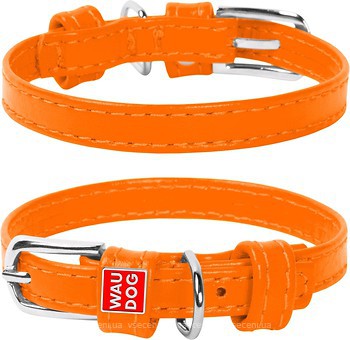 Фото Collar Классический Waudog Glamour 27-36 см / 15 мм оранжевый (32704)