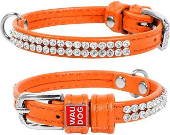 Фото Collar Классический Waudog Glamour 18-21 см / 9 мм оранжевый (33064)