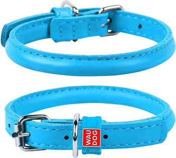 Фото Collar Классический Waudog Glamour 20-25 см / 8 мм голубой (22402)