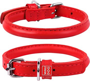 Фото Collar Классический Waudog Glamour 20-25 см / 8 мм красный (22403)