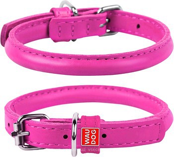 Фото Collar Классический Waudog Glamour 20-25 см / 8 мм розовый (22407)