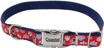 Фото Coastal Классический Ribbon 30 см / 16 мм red with paws (61471_RWP12)