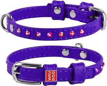 Фото Collar Классический Waudog Glamour 19-25 см / 9 мм фиолетовый (32529)