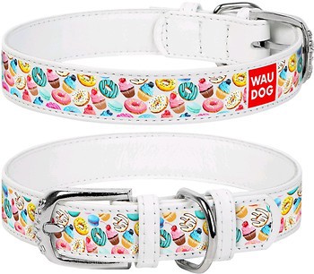 Фото Collar Классический Waudog Design 21-29 см / 12 мм белый (369115)