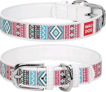 Фото Collar Классический Waudog Design 19-25 см / 12 мм белый (373715)