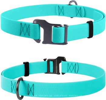 Фото Collar Классический Waudog Waterproof 35-70 см / 25 мм бирюзовый (2718)