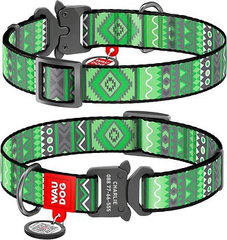 Фото Collar Классический Waudog Nylon 35-58 см / 25 мм зеленый (5195)