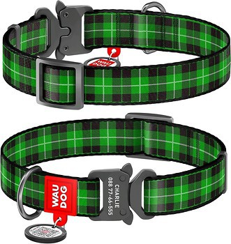 Фото Collar Классический Waudog Nylon 23-35 см / 15 мм зеленый (5089)