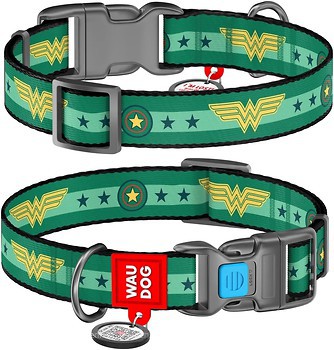 Фото Collar Классический Waudog Nylon 31-49 см / 25 мм зеленый (0025-2016)