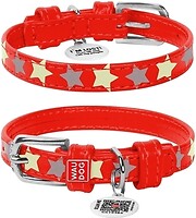 Фото Collar Классический Waudog Glamour 19-25 см / 12 мм красный (35833)