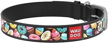 Фото Collar Классический Waudog Design 30-39 см / 20 мм черный (36931)