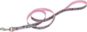 Фото Coastal Поводок классический Lazer 1.2 м / 16 мм pink new hearts (46464_PNH04)