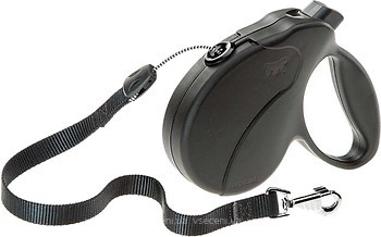 Фото Ferplast Поводок-рулетка тросовая Amigo Easy L 5 м / 50 кг черный