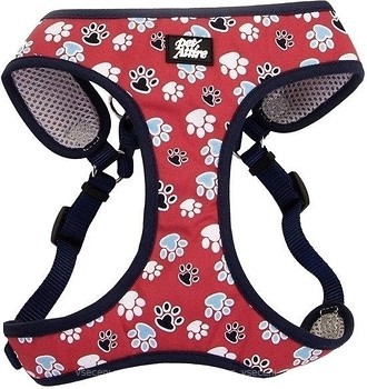 Фото Coastal Шлея Designer Wrap 40.6-48.3 см red with paws (06463_RWPXSM)
