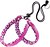 Фото Ferplast Шлея Agila Fantasy 4 44 см / 52 см / 20 мм pink (75576443)
