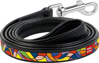 Фото Collar Поводок классический Waudog Printed 1.22 м / 18 мм черный (36691)