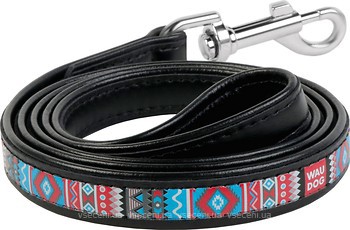 Фото Collar Поводок классический Waudog Printed 1.22 м / 18 мм черный (37781)