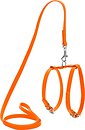 Фото Collar Шлея с поводком Waudog Glamour 20-30 см / 30-40 см / 9 мм оранжевый (33994)