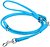 Фото Collar Поводок-перестежка Waudog Glamour 1.83 м / 6 мм голубой (33972)