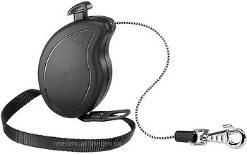 Фото Ferplast Поводок-рулетка тросовая Flippy One Cord Mini 3 м / 8 кг black (75091017)