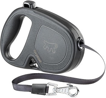 Фото Ferplast Поводок-рулетка ленточная Flippy One Tape S 4 м / 15 кг black (75092217)