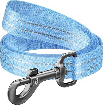 Фото Collar Поводок классический Waudog Re-cotton 5 м / 25 мм голубой (40172)