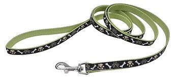 Фото Coastal Поводок классический Ribbon 1.8 м / 25 brown paws and bones (61976_BPB06)