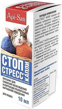 Фото Apicenna (Api-San) Успокаивающее средство для кошек Стоп-стресс 10 мл