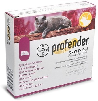 Фото Bayer Капли Профендер (Profender) для кошек 5-8 кг 1 шт