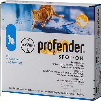 Фото Bayer Капли Профендер (Profender) для кошек 2.5-5 кг 2 шт