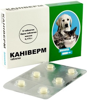 Фото Bioveta Таблетки Каниверм 175 мг, 1 шт