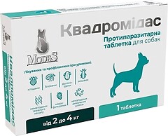 Фото Modes Таблетки Квадромидас для собак 2-4 кг 0.2 г 1 шт (ЗС000339)