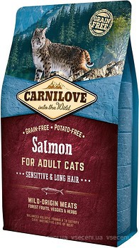 Фото Carnilove Salmon Sensitive&Long Hair 2 кг