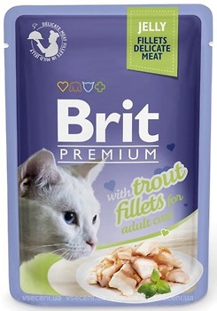 Фото Brit Premium Cat Pouch Trout Fillets in Jelly 85 г