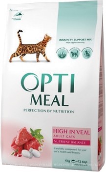 Фото Optimeal For Adult Cats High in Veal 4 кг