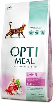 Фото Optimeal For Adult Cats Lamb 10 кг