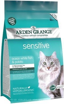 Фото Arden Grange Adult Sensitive Cat Ocean White Fish and Potato 8 кг