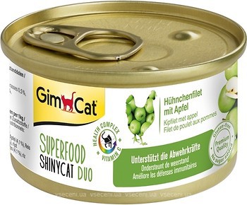 Фото GimCat Superfood ShinyCat Duo Chickenfilet with Apples 70 г (414515)