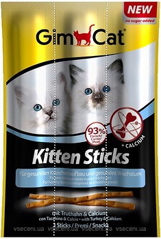 Фото GimCat Kitten Sticks Turkey & Calcium 3 шт. (420448)