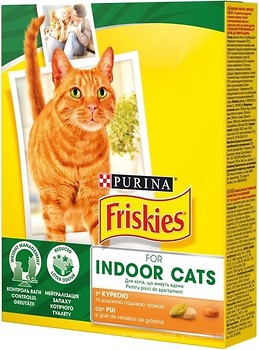 Фото Friskies Сухой корм Indoor Cats с курицей и садовой травой 270 г