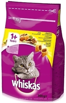 Фото Whiskas Сухой корм Вкусные подушечки с курицей 300 г