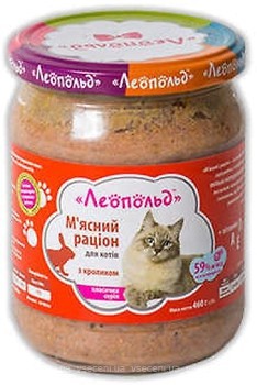 Фото Леопольд Мясной рацион с кроликом 460 г