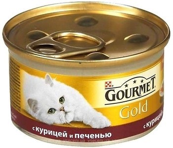 Фото Gourmet Gold Кусочки в соусе с курицей и печенью 85 г