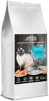 Фото Home Food Сухой корм для взрослых кошек Морской коктейль 1.6 кг