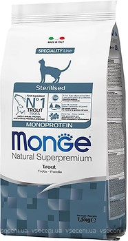 Фото Monge Monoprotein Sterilised Trout 1.5 кг