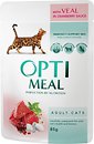 Фото Optimeal For Adult Cats With Veal in cranberry sauce 12x85 г