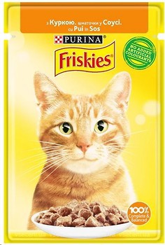 Фото Friskies Консервированный корм с курицей в подливе 26x85 г