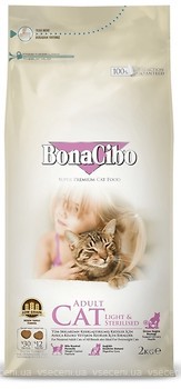 Фото BonaCibo Adult Cat Light & Sterilized 2 кг (BC406137)