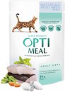 Фото Optimeal For Adult Cats With Cod Fish & Vegetables in jelly 4x85 г