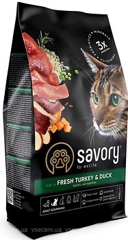 Фото Savory Adult Cat Gourmand Fresh Turkey & Duck 2 кг